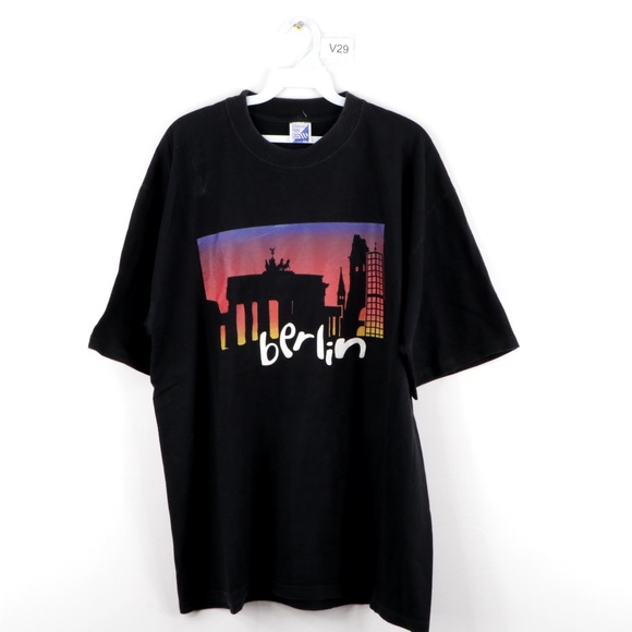 Vintage 90s Berlin Germany Brandenberg Gate Shirt - Picture 1 of 9